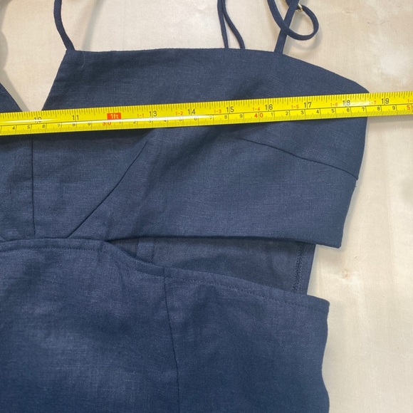 Revolve Rumer Reverie Freya Black 100% Linen Maxi Dress Large L Coastal Lightwei - Picture 13 of 15